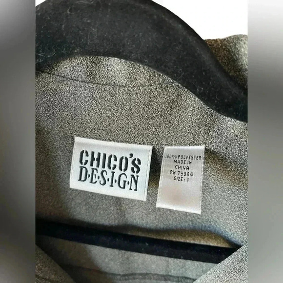 Vintage Chicos Design Button-Down Tunic Top Size M - Picture 4 of 8